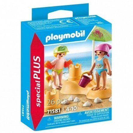 Playmobil Special Plus - Copii cu castel de nisip, 4-10 ani