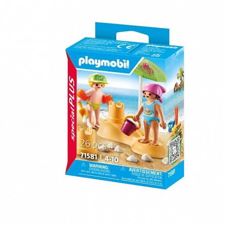 Playmobil Special Plus - Copii cu castel de nisip, 4-10 ani