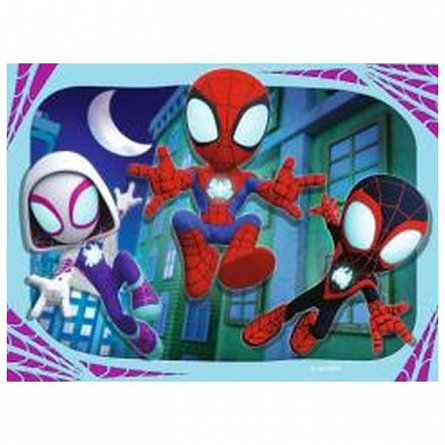 Puzzle Spidey, set 4 modele, 12-16-20-24 piese, 3 ani, Ravensburger