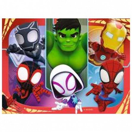 Puzzle Spidey, set 4 modele, 12-16-20-24 piese, 3 ani, Ravensburger