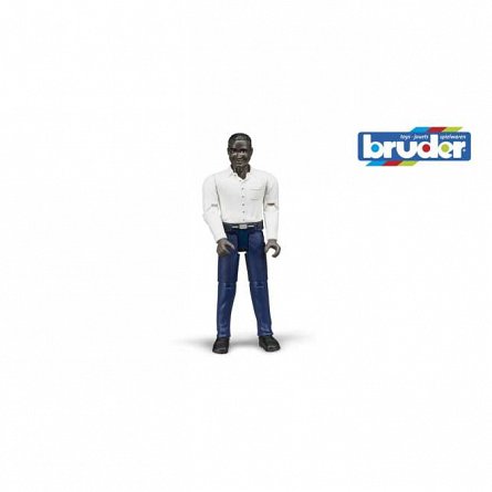 Figurina Barbat cu pantaloni albastru inchis, 1:16, Bruder