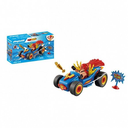 Playmobil FunStars - Kart Pullback Wrestling, 4-10 ani