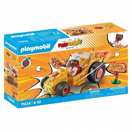 Playmobil FunStars - Kart Pullback Pizza, 4-10 ani