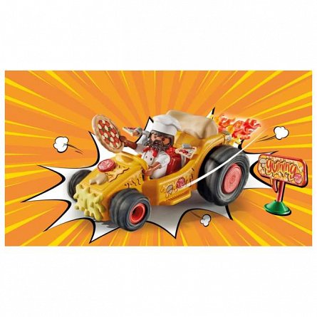 Playmobil FunStars - Kart Pullback Pizza, 4-10 ani