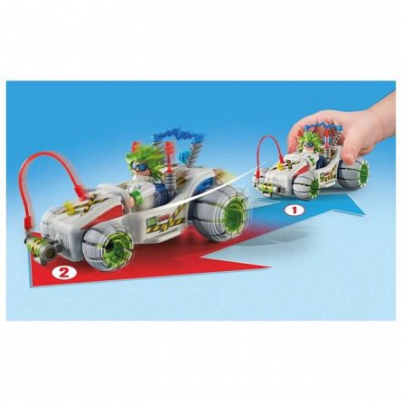 Playmobil FunStars - Kart Pullback Profesor, 4-10 ani