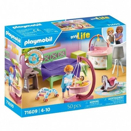 Playmobil myLife - Dormitor cu colt de joaca pentru bebelusi, 4-10 ani