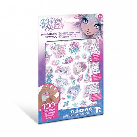 Set tatuaje temporare Nebulous Stars, 3 file, Stele Nebulous