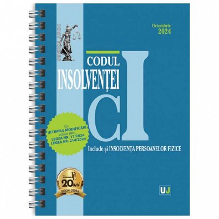 Codul insolventei. Actualizat octombrie 2024. Editie spiralata