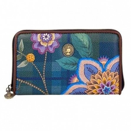 Portofel Pip Flores Felices, 18 x 3 x 1 cm, albastru