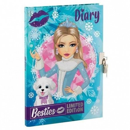 Jurnal cu lacat Besties, 15 x 21 cm, 60 file, Grafix