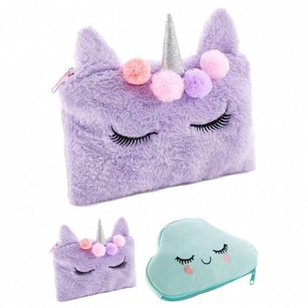 Pouch Back2Fun, 22-23 cm, Unicorn sau Cloud