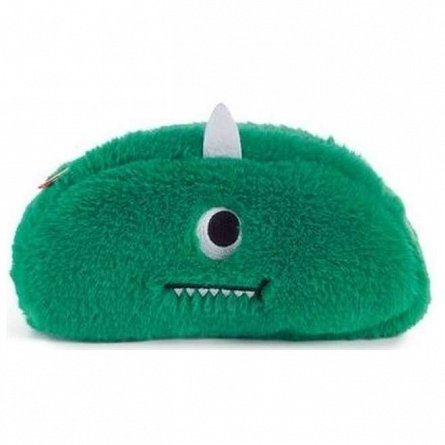 Pouch Back2Fun, reversibil, Monster albastru verde