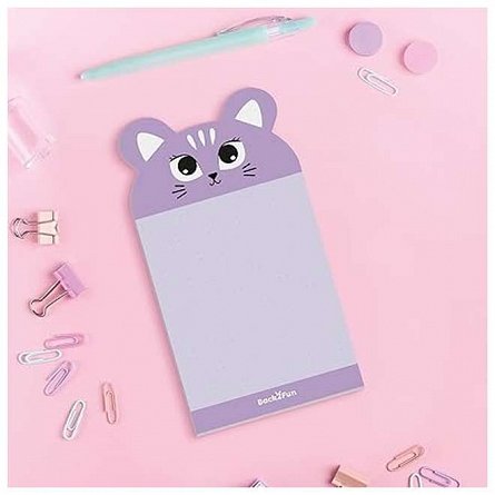 Notite adezive 90 x 165 mm, 60 file, Back2Fun Kitten