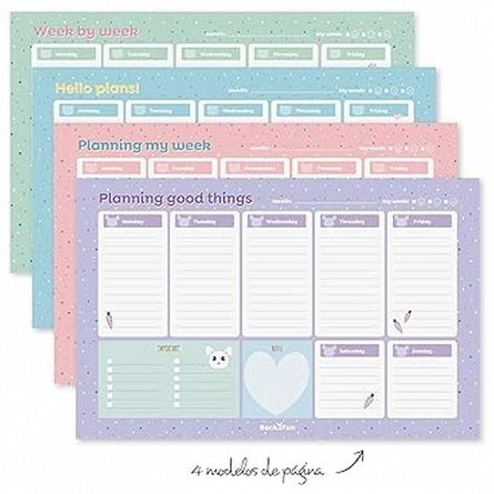 Planner saptamanal A4+, 40 file, ES, Back2Fun