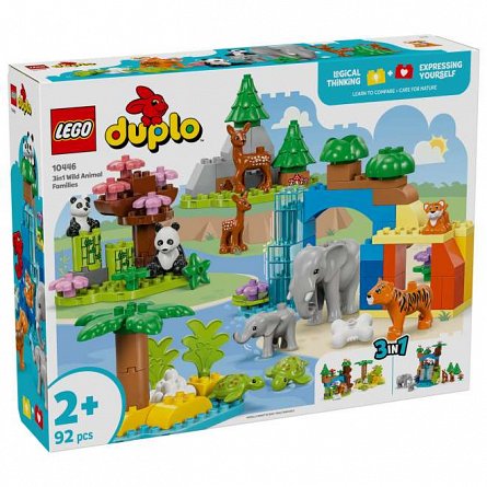 LEGO DUPLO - Familii de animale salbatice 3 in 1 10446