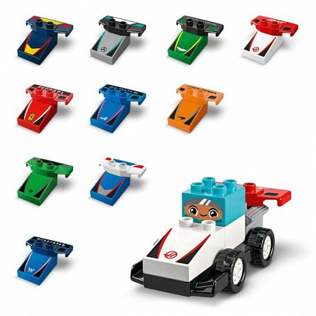 LEGO DUPLO - Echipa F1: Masini si piloti de curse 10445