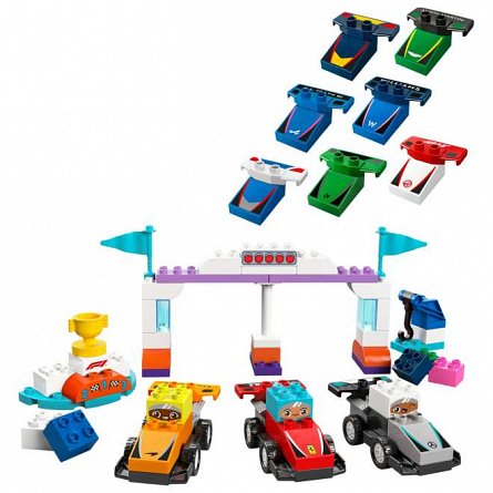 LEGO DUPLO - Echipa F1: Masini si piloti de curse 10445