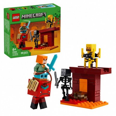 LEGO Minecraft - Batalie deasupra lavei in Nether 21266