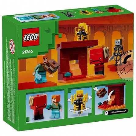 LEGO Minecraft - Batalie deasupra lavei in Nether 21266