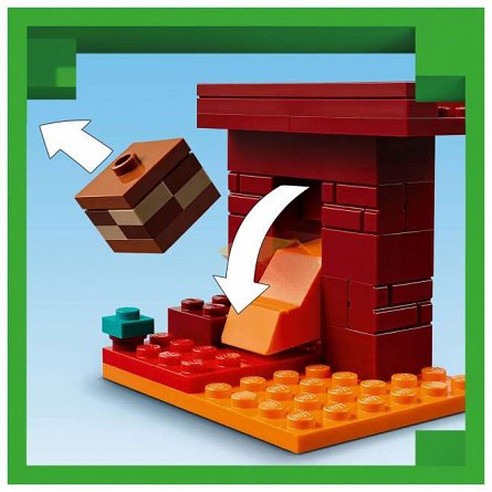 LEGO Minecraft - Batalie deasupra lavei in Nether 21266