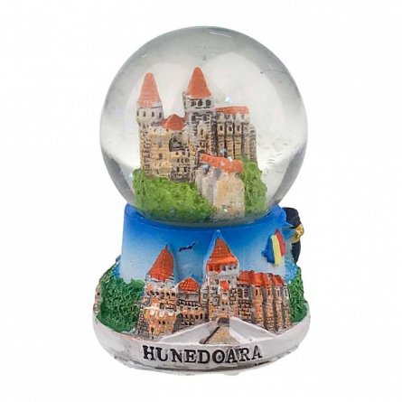 Glob sticla 3D, Castelul Corvinilor, 5 x 7 cm