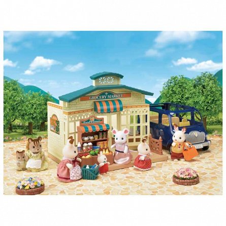 Set joaca Sylvanian Families - Magazin alimentar, 3 ani, Epoch