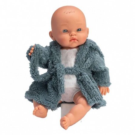 Papusa ASI Alex, 36 cm, cu halat albastru Bath Time, Asivil