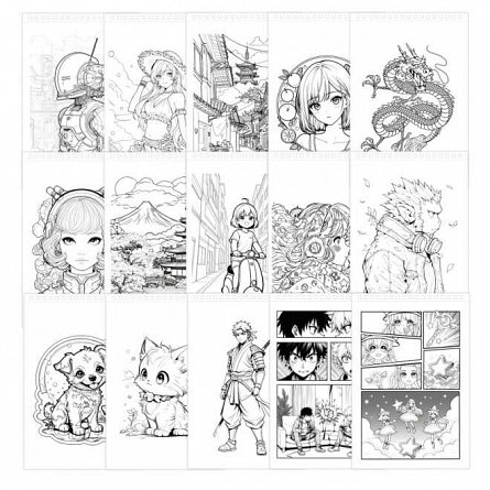 Set creativ Studio profesional de colorat manga, 10 ani, Buki France