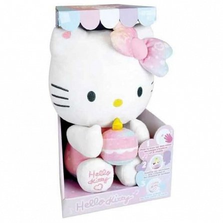 Jucarie plus interactiv Jemini, 26 cm, Zi de nastere cu activitati Hello Kitty