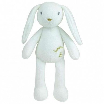 Jucarie plus Jemini, 30 cm, Iepure Luminou, alb fosforescent