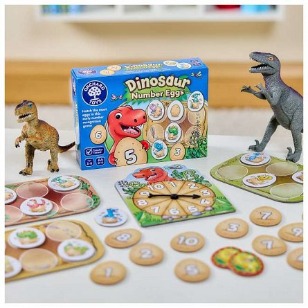 Joc educativ Oua de dinozaur cu numere, 3-6 ani, Orchard Toys