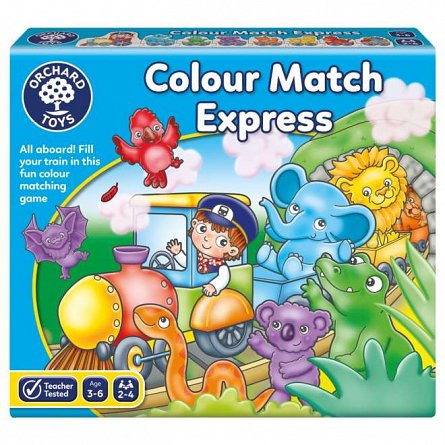 Joc educativ Trenulet Puzzle de potrivire a culorilor, 3-6 ani, Orchard Toys