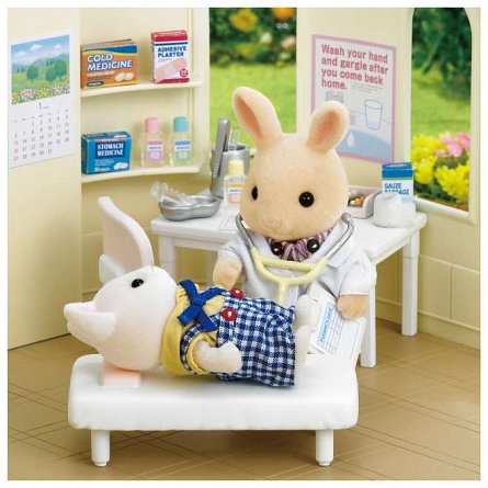 Set joaca Sylvanian Families - Cabinet Medical, 3 ani, Epoch