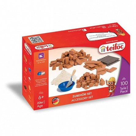 Set constructie Teifoc, Caramizi cu mortar si accesorii, 6 ani