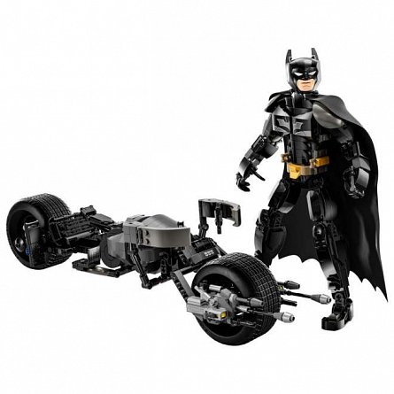 LEGO DC Super Heroes - Figurina de constructie Batman si motocicleta Bat-Pod 76273