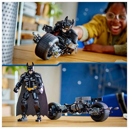 LEGO DC Super Heroes - Figurina de constructie Batman si motocicleta Bat-Pod 76273