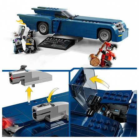 LEGO DC Super Heroes - Batman cu Batmobile vs Harley Quinn si Mr. Freeze 76274