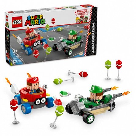 LEGO Super Mario - Mario Kart, Baby Mario si Baby Luigi 72034