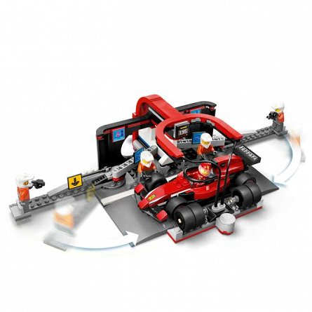 LEGO City - Boxa si mecanici F1 cu masina Ferrari 60443