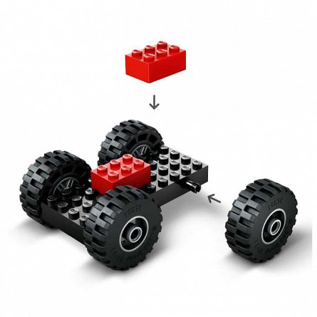 LEGO City - Incarcator pe roti galben pentru constructii 60450