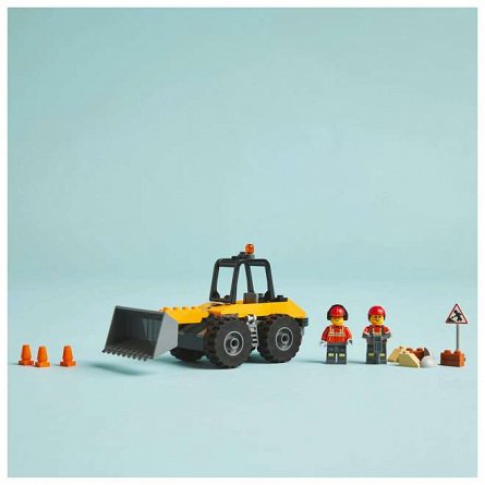 LEGO City - Incarcator pe roti galben pentru constructii 60450