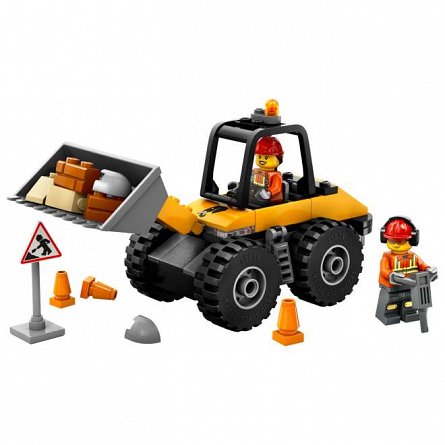 LEGO City - Incarcator pe roti galben pentru constructii 60450