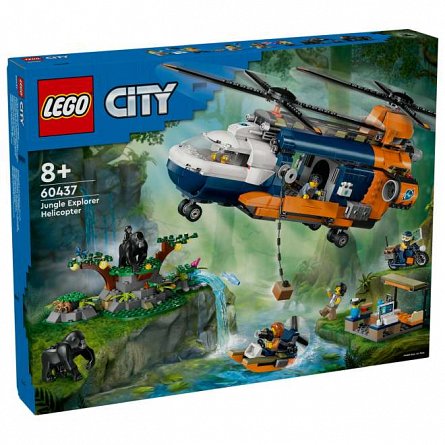 LEGO City - Elicopterul unui explorator al junglei la tabara de baza 60437