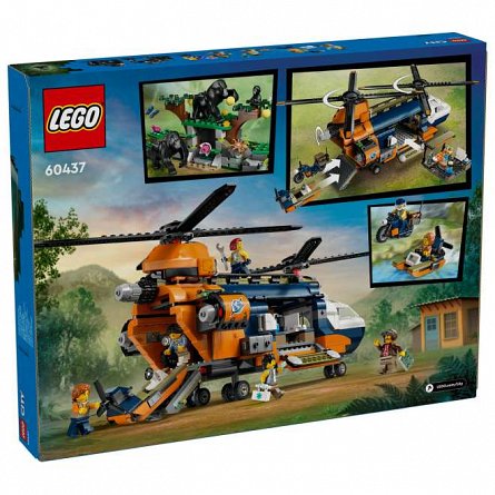 LEGO City - Elicopterul unui explorator al junglei la tabara de baza 60437