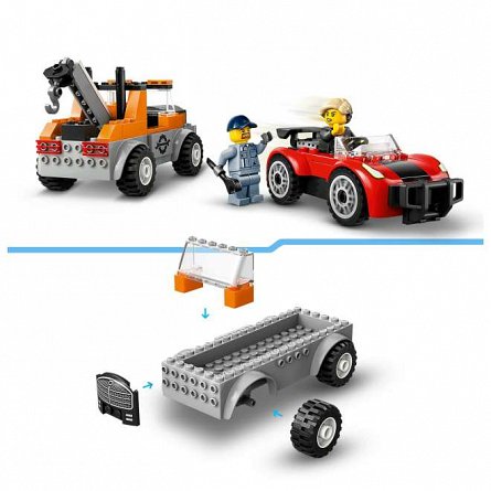 LEGO City - Camioneta de tractare si masina sport 60435