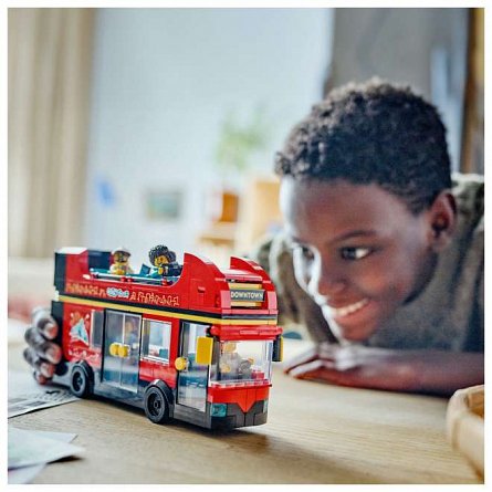 LEGO City - Autobuz turistic rosu cu etaj 60407