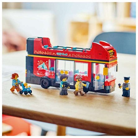 LEGO City - Autobuz turistic rosu cu etaj 60407
