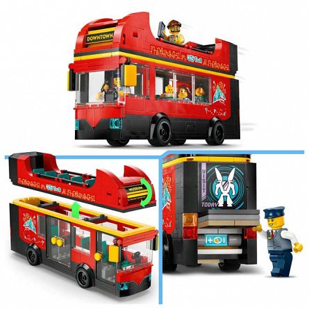 LEGO City - Autobuz turistic rosu cu etaj 60407