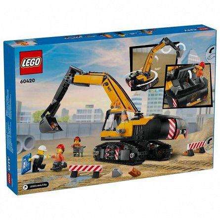 LEGO City - Excavator galben de constructii 60420