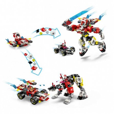 LEGO DREAMZzz - Robotul tigru al lui Cooper si masina hot rod a lui Zero 71497